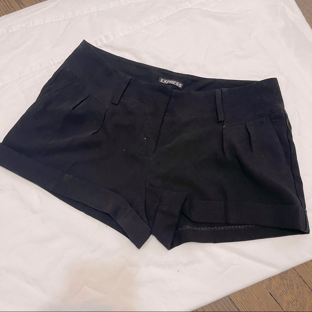 Express black dress shorts